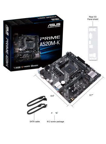 PLACA MADRE ASUS PRIME A520M-K (PRIME-A520M-K ) SOCKET AM4, RAM DDR4, HDMI