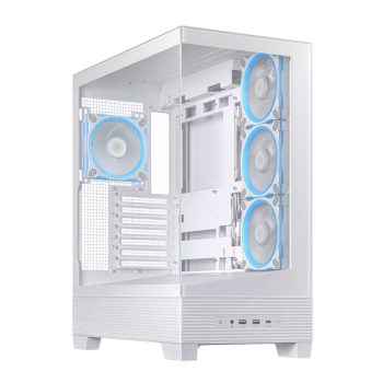 CASE ASUS A31 PLUS ARGB WHITE TEMPERED GLASS